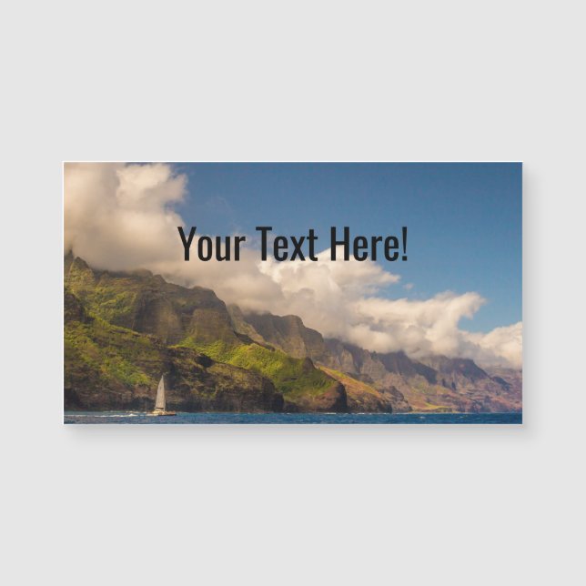 Sailing The Coastline Magnetic Business Card (Front)
