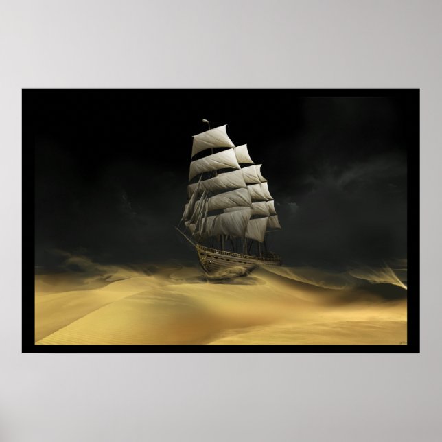Sailing The Desert Poster (Front)