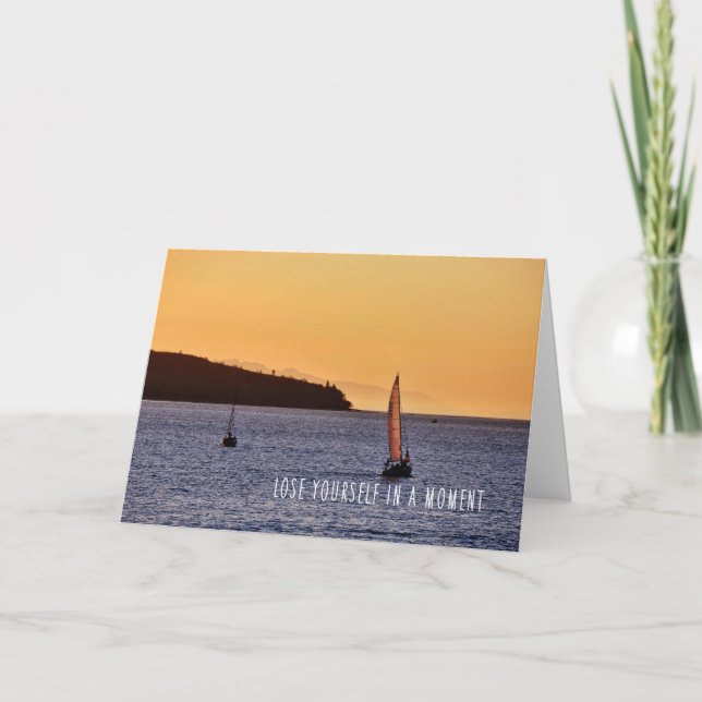 SAILING THE ENGLISH BAY Greeting Card (Front)