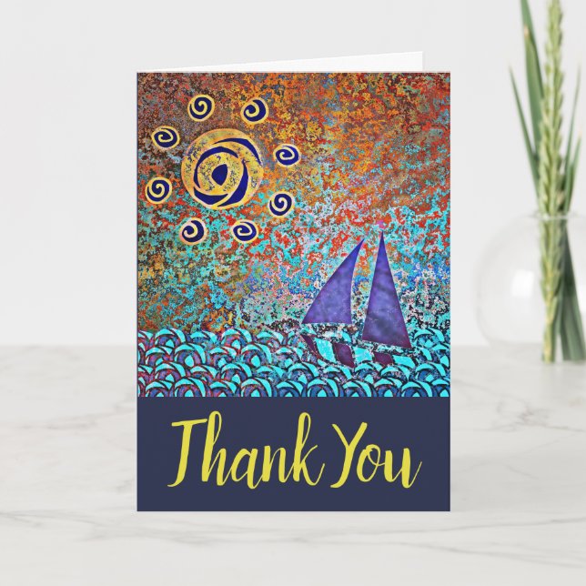 Sailing the Sea Thank you Card (Front)