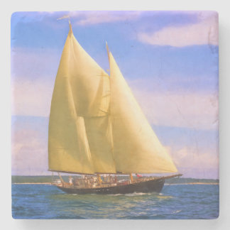 Sailing The Sound Stone Coaster
