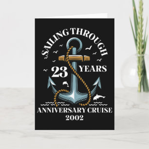 Sailing Through 23 Years Wedding Anniversary Cruis Card