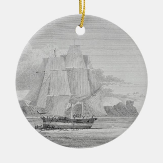 Sailing through young ice, September 1824, from 'J Ceramic Tree Decoration (Front)