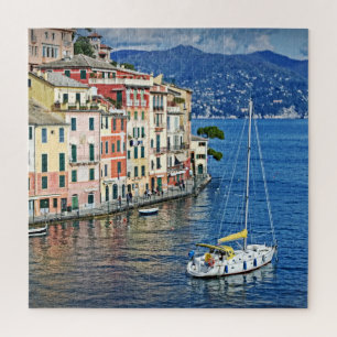 Sailing to Portofino -Italian Holiday-20x20-676 pc Jigsaw Puzzle