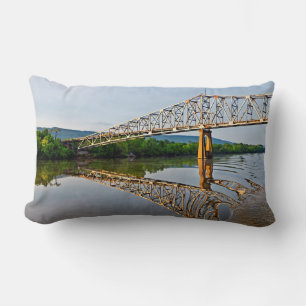 Sailing Under A Bridge Over The Tennessee River Lumbar Cushion