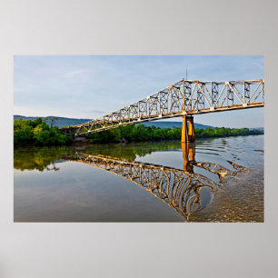 Sailing Under A Bridge Over The Tennessee River Poster
