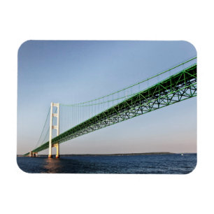 Sailing Under The Mackinac Bridge Magnet