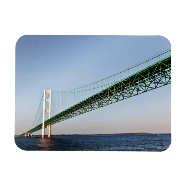Sailing Under The Mackinac Bridge Magnet (Horizontal)