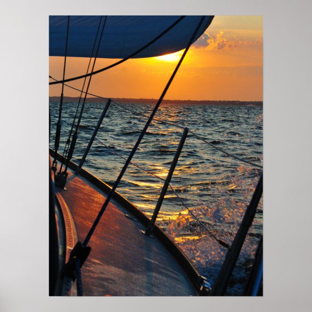 Sailing West Canvas Print (Front)