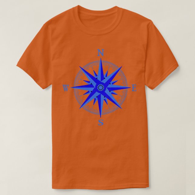 Sailing Wind Rose Compass Nautical Shirt (Design Front)