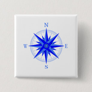 Sailing - Wind Rose Compass Nautical Shirt 15 Cm Square Badge