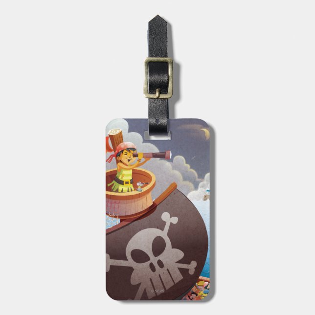 Sailing with Pirates Luggage Tag (Front Vertical)
