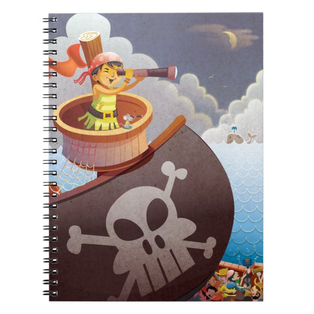 Sailing with Pirates Spiral Notebook (Front)
