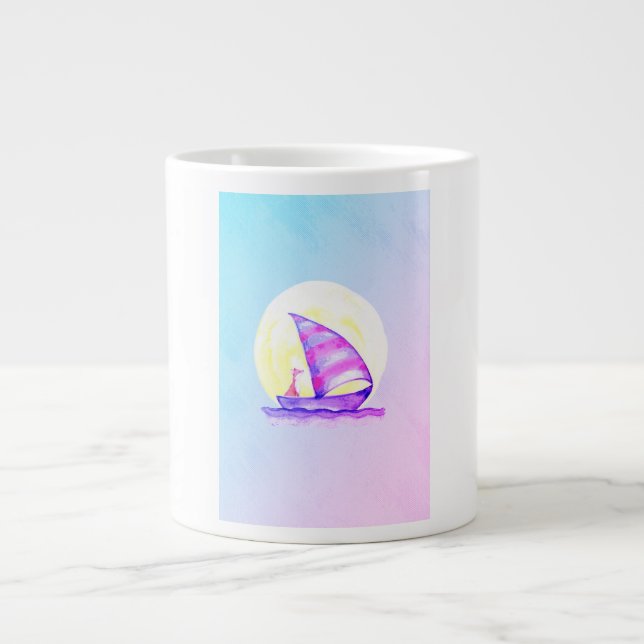 "Sailing with the Fox" Large Coffee Mug (Front)