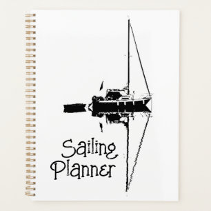 Sailing Yacht with its Reflection on a Calm Sea Planner