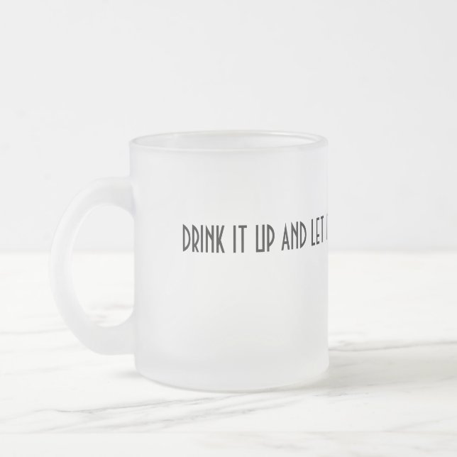 Sailing your soul in the cup | Frosted Glass Mug (Left)