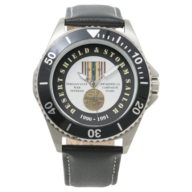 SAILOR 3 CAMPAIGN STARS Desert Storm Watch (Front)