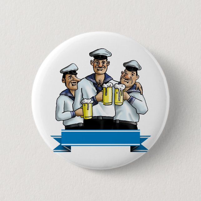 Sailor 6 Cm Round Badge (Front)