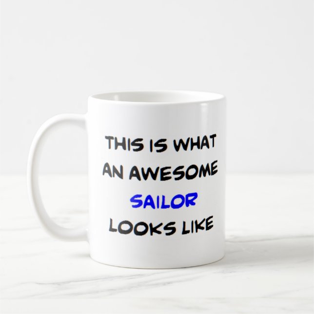 sailor, awesome coffee mug (Left)