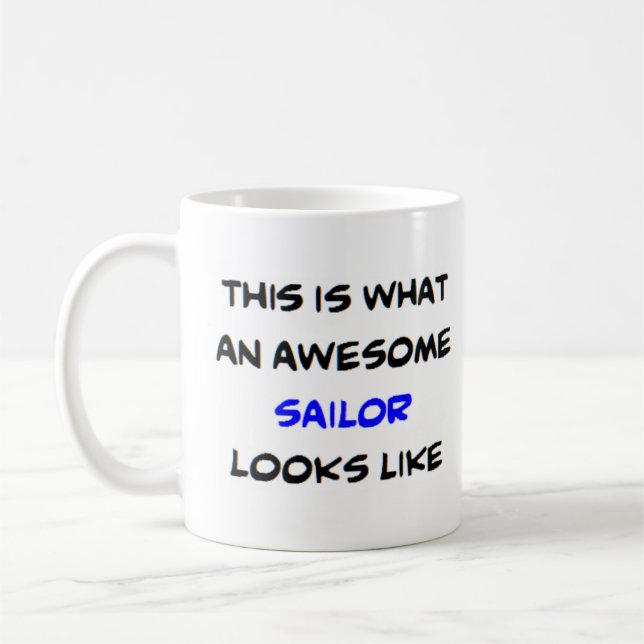 sailor, awesome coffee mug (Left)