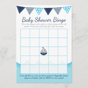 Sailor Baby Bingo Game Card