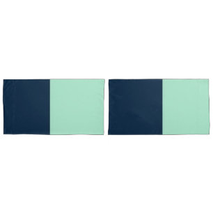 Sailor Blue and Mint Pillowcase