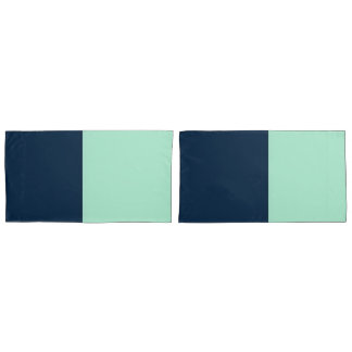 Sailor Blue and Mint Pillowcase