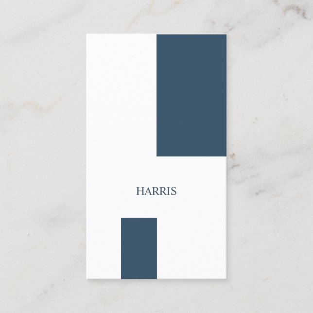 Sailor Blue Modern Geometric Business Card (Front)