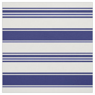 Sailor Blue & White Beach Stripes (large scale) Fabric