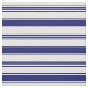 Sailor Blue & White Beach Stripes (medium scale) Fabric