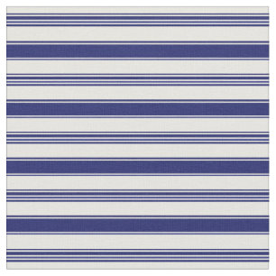 Sailor Blue & White Beach Stripes (small scale) Fabric