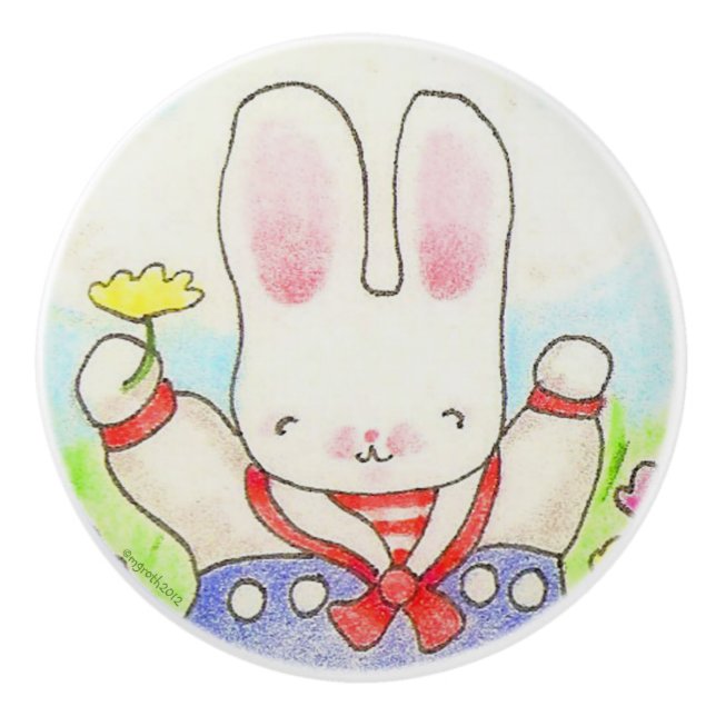 Sailor Bunny drawer knob (Front)