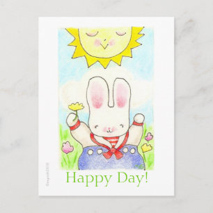 sailor bunny Happy Day! postcard
