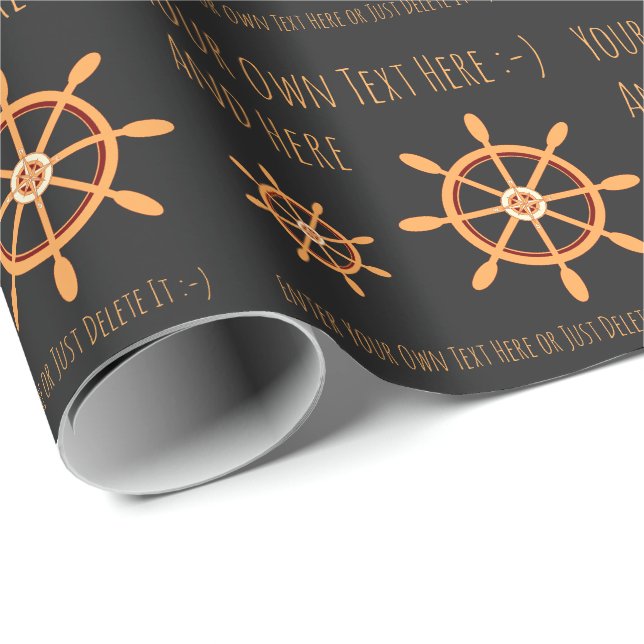 Sailor Captain Boots Owner Personal Gift Template Wrapping Paper (Roll Corner)