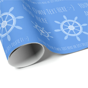 Sailor Captain Boots Owner Personal Gift Template Wrapping Paper