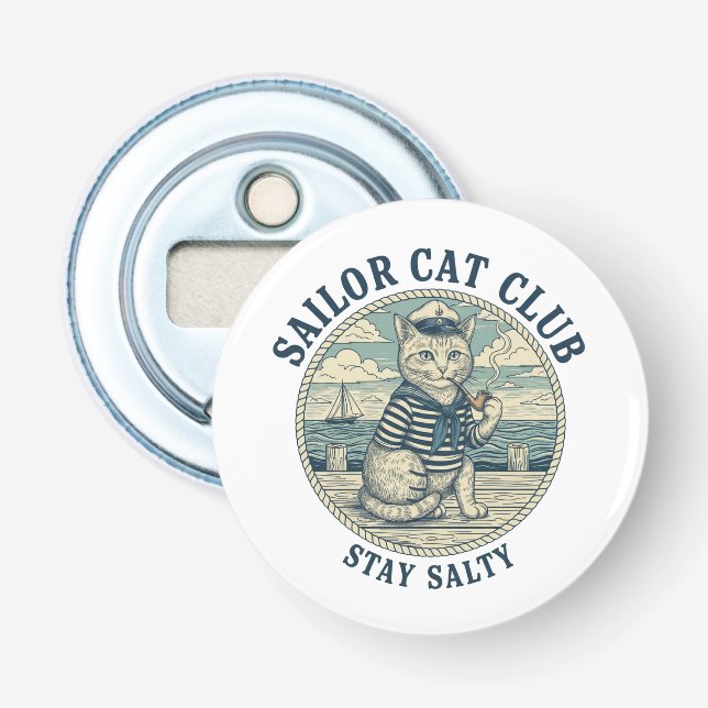 Sailor Cat Club Bottle Opener (Front)