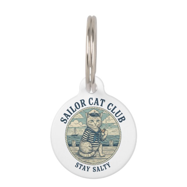Sailor Cat Club Pet Tag (Front)