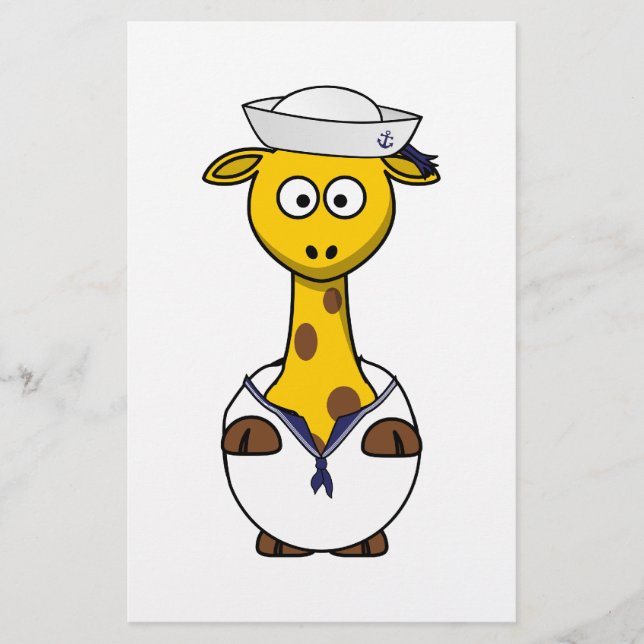 Sailor Giraffe Cartoon (Front)