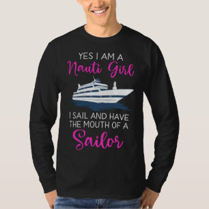 Sailor Girl Nauti Boat Captain T-Shirt