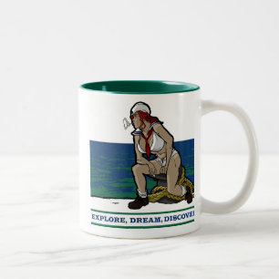 SAILOR GIRL Two-Tone COFFEE MUG