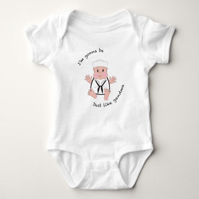 Sailor grandma baby bodysuit (Front)
