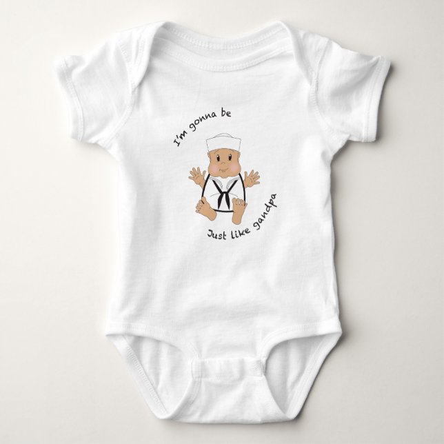 Sailor grandma baby bodysuit (Front)
