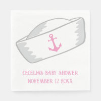 Sailor Hat Girl Nautical Baby Shower