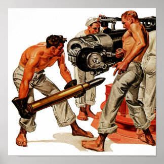 Sailor Hunks Loading the Big Gun Poster