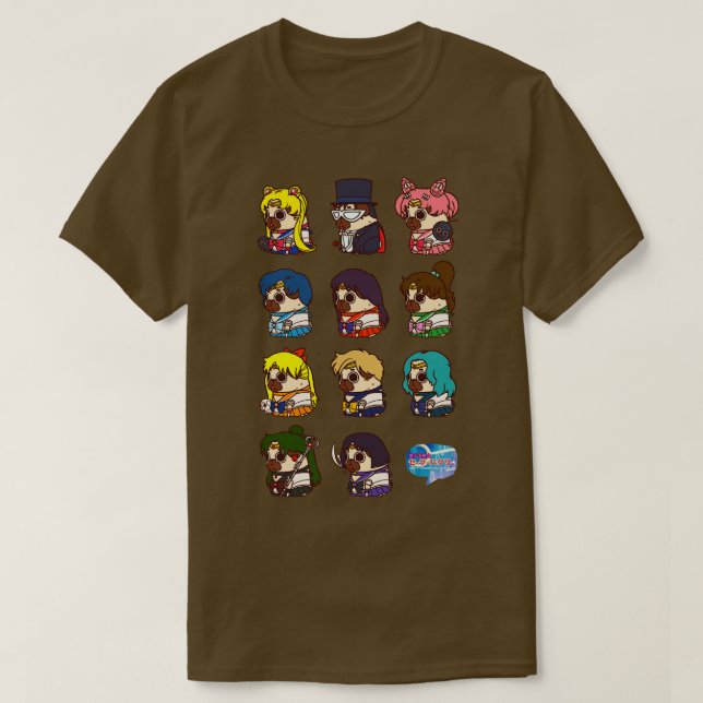 Sailor Moon Puglie T-Shirt (Design Front)