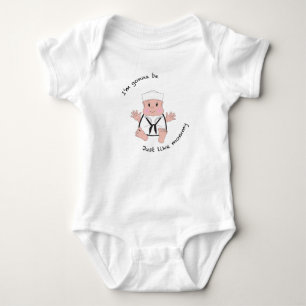 Sailor mummy baby bodysuit
