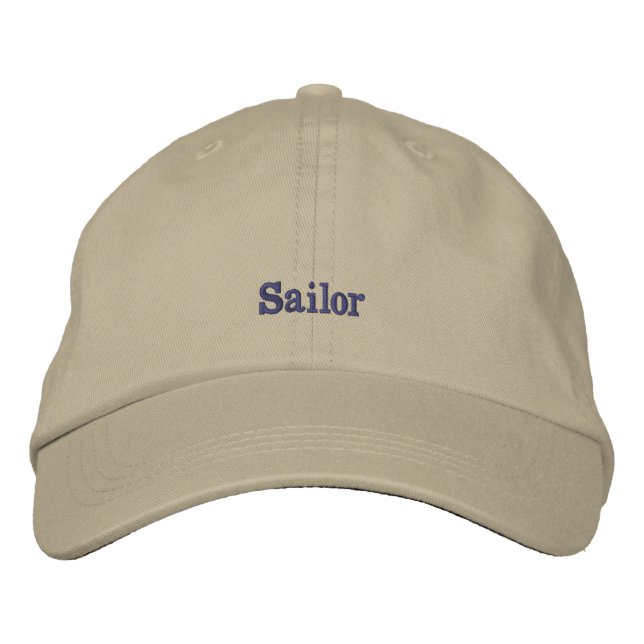 Sailor | Nautical Minimal Text Design Embroidered Hat (Front)