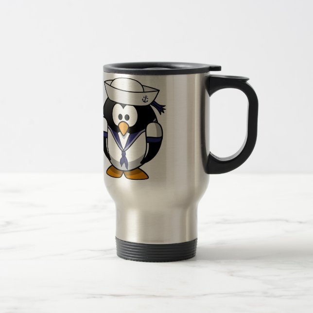 Sailor Penguin Travel Mug (Right)