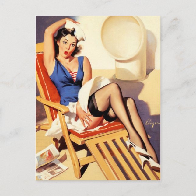 Sailor Pin-Up Postcard (Front)