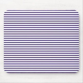 Sailor Stripes - Navy Blue and White Mouse Pad